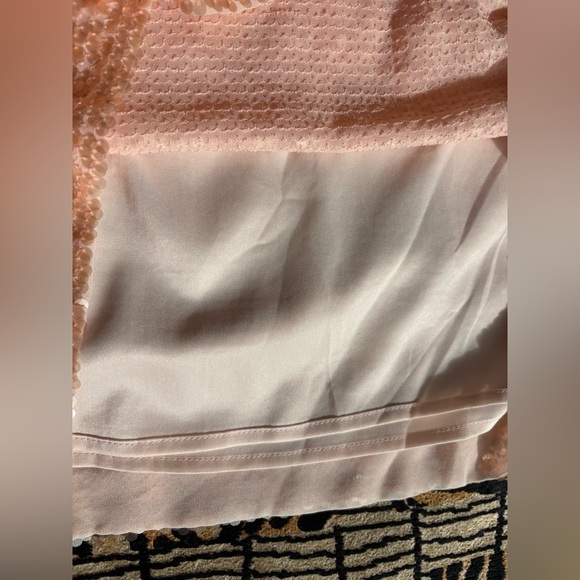 Ann Taylor Loft Sequin Skirt Iridescent Peach (6) - Picture 5 of 7